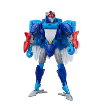 Figura Transformers Deluxe Class Star Eagle com visual comemorativo