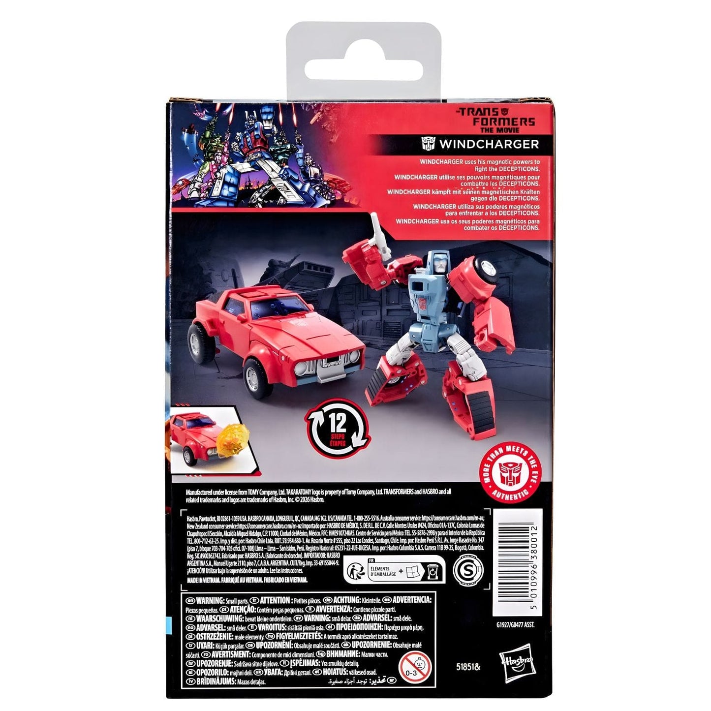 Transformers Studio Series - Windcharger em modo carro e robot vermelho da Hasbro