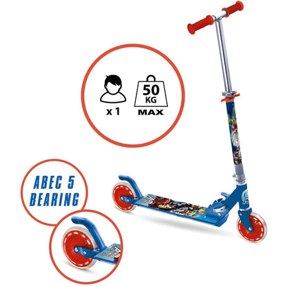 Avengers 2-wheel scooter in blue and red for Marvel fan children