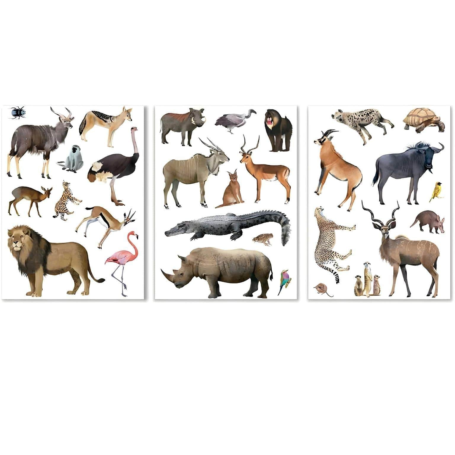 Apresentamos Autocolantes reutilizáveis - Animais da Savana com o SKU 921942725 recomendado para + 3 anos