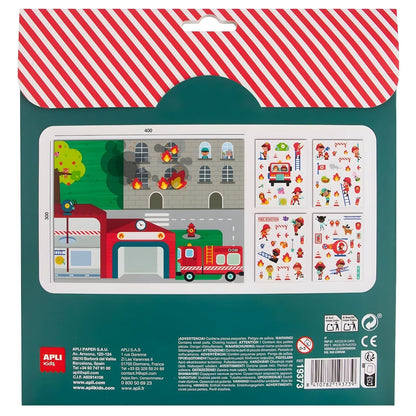 Introducing Reusable Stickers - Firefighters with SKU 921937325 recommended for ages 3+