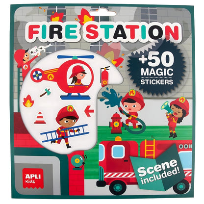 Introducing Reusable Stickers - Firefighters with SKU 921937325 recommended for ages 3+