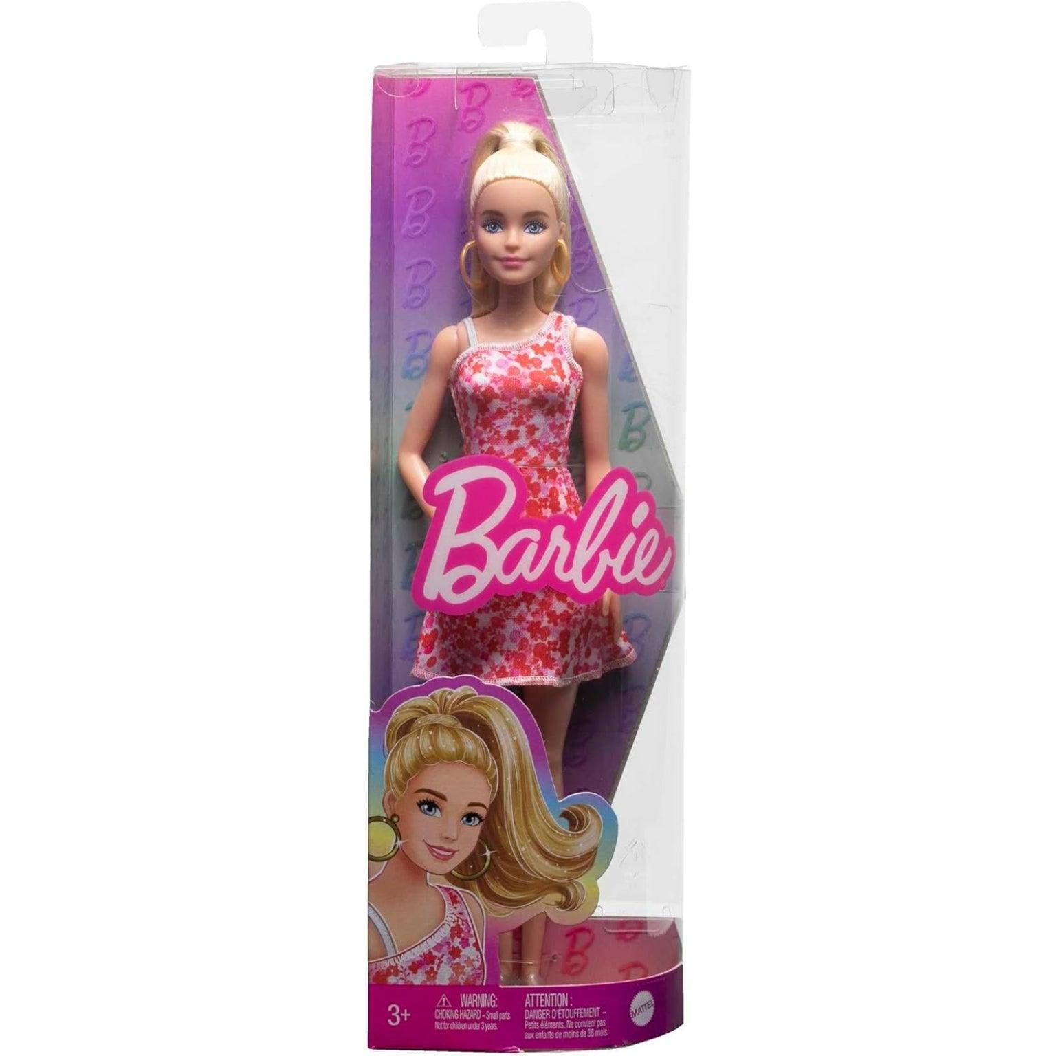 Barbie Fashionista Vestido Rosa Flores - Brincatoys