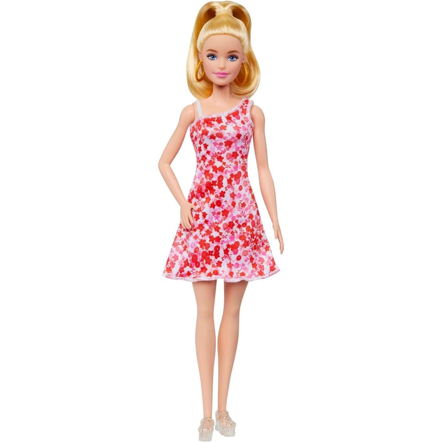 Barbie Fashionista Vestido Rosa Flores - Brincatoys