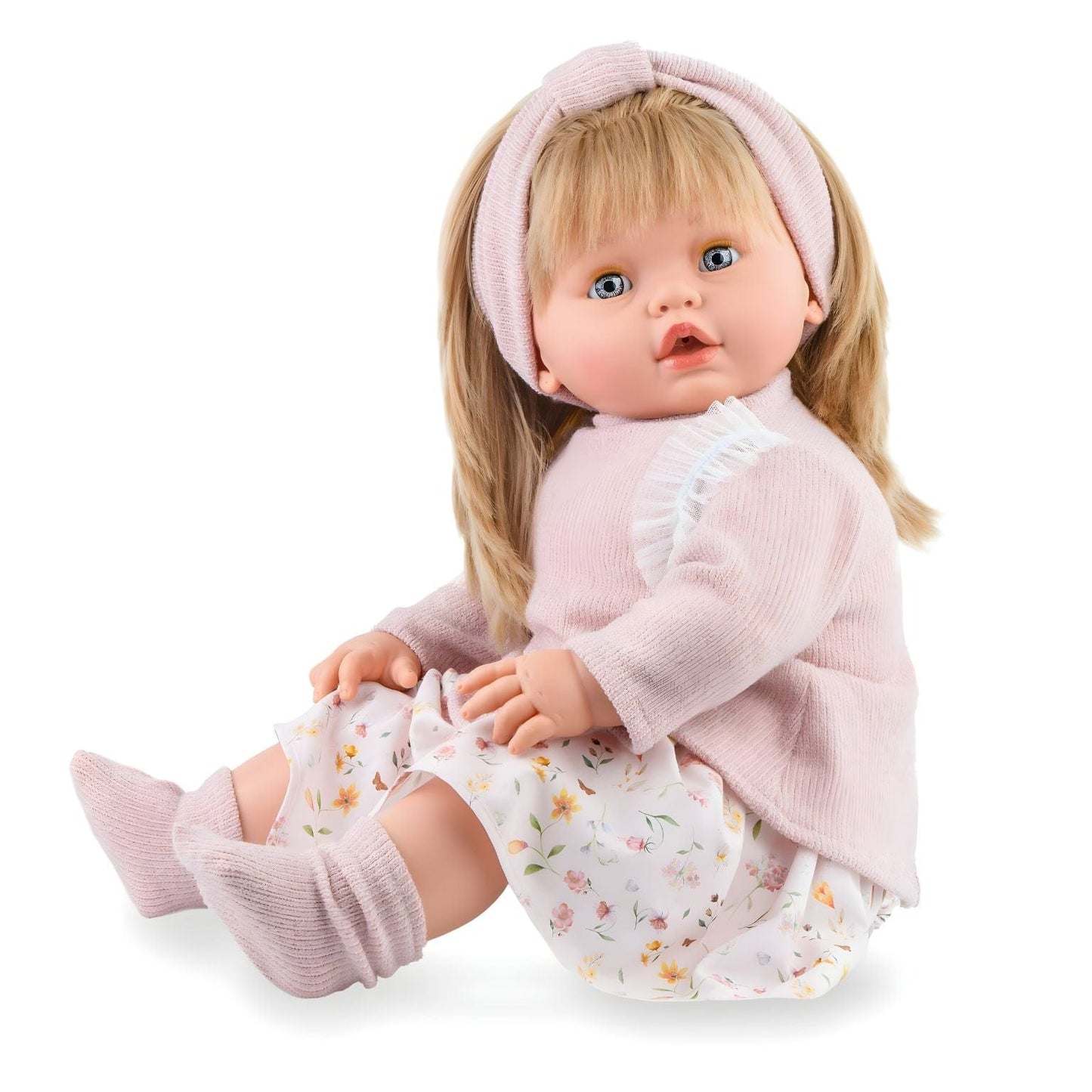 Apresentamos Boneca Leonor chorona com  63 cm com o SKU 42190124 recomendado para + 3 anos