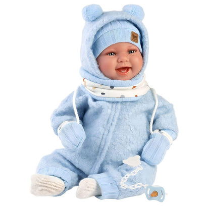 Introducing Talo Newborn Doll blue smiles 44cm with SKU 858447925, recommended for ages 3+