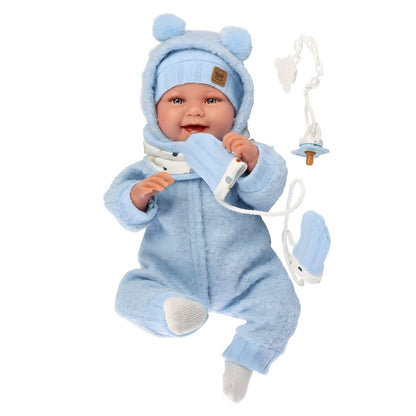 Introducing Talo Newborn Doll blue smiles 44cm with SKU 858447925, recommended for ages 3+