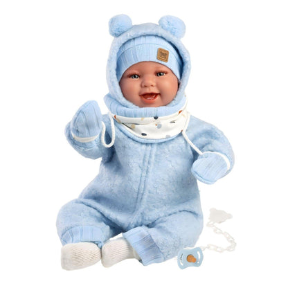 Introducing Talo Newborn Doll blue smiles 44cm with SKU 858447925, recommended for ages 3+