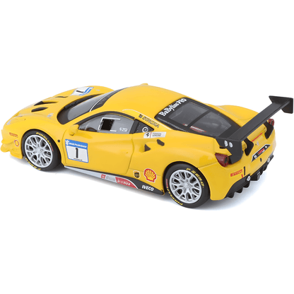 Introducing Ferrari Racing 488 Challenge Yellow 1/43 with SKU 683630624 recommended for ages 14+