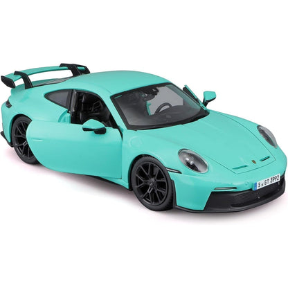 Porsche 911 GT3 2021 Menta verde em miniatura, vista do outro lado