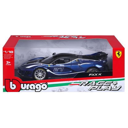 carro de brincar Ferrari FXX K EVO Azul 1/18