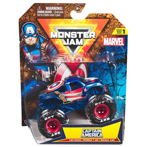 carro de brincar Monster Jam Marvel - Captain America