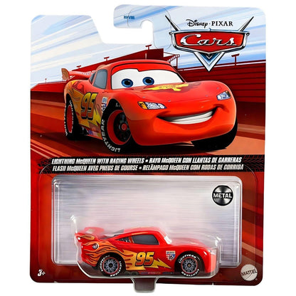 Disney Cars Lightning McQueen with Racing Wheels in packaging