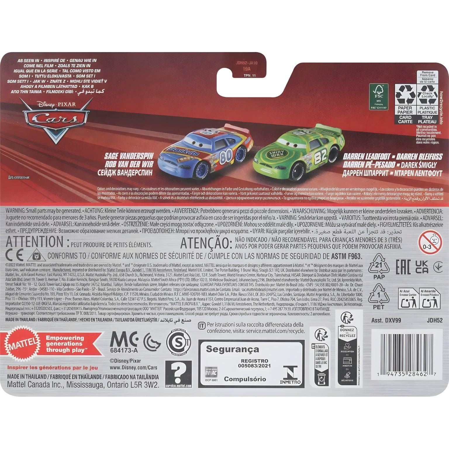 Apresentamos Cars Disney - Sage Vanderspin e Darren Leadfoot com o SKU 772846225 recomendado para + 3 anos