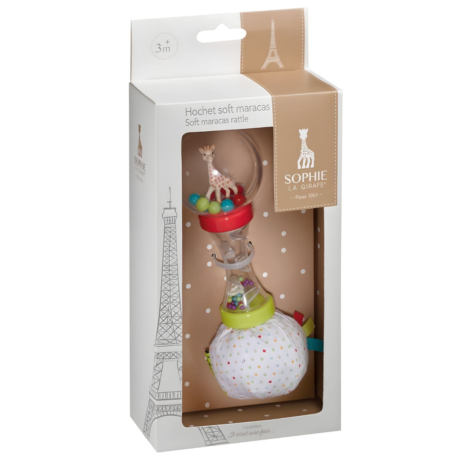 Apresentamos Chocalho Maracas multitextura Girafa Sofia com o SKU 101016824 recomendado para + 3 meses