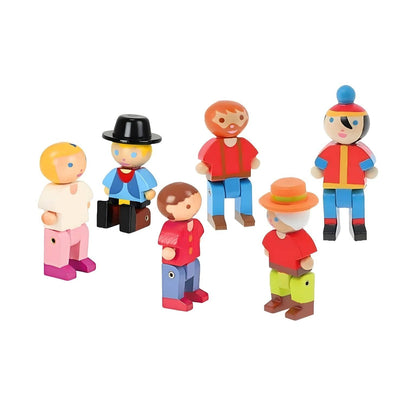 Introducing 6 Wooden Characters Set with SKU 26827225 recommended for ages 3+