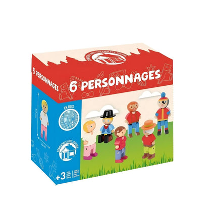 Introducing 6 Wooden Characters Set with SKU 26827225 recommended for ages 3+