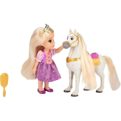 Rapunzel e Maximus fora da caixa com escova amarela