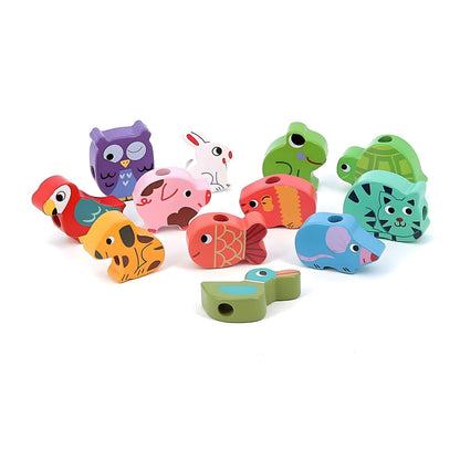 Introducing Wooden Beads - Familiar Animals with SKU 26150424 recommended for ages 12 months+