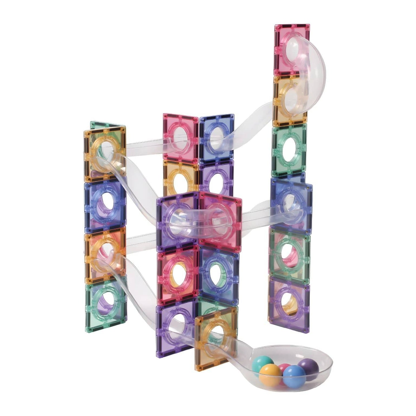 Apresentamos Corrida de Bolas Pack Pastel 110 peças com o SKU 59300124 recomendado para + 3 anos