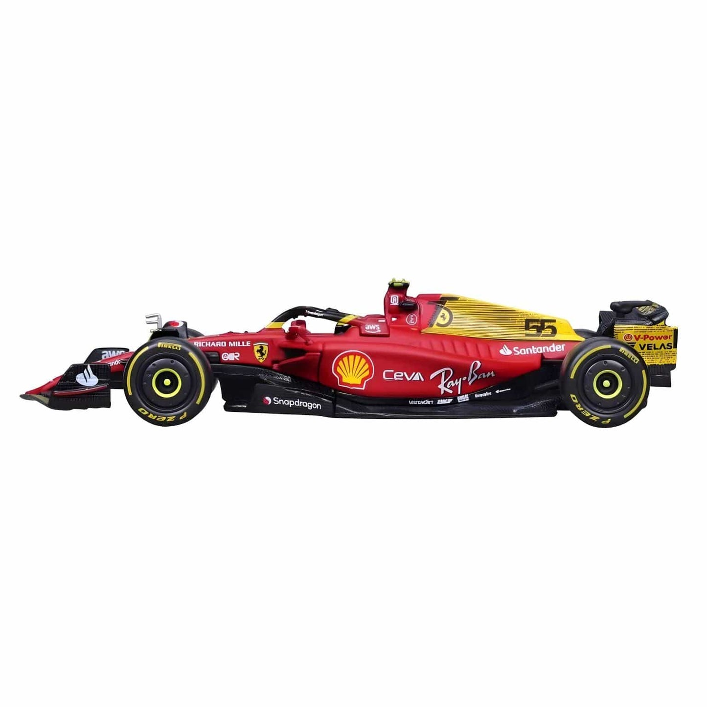 Apresentamos Ferrari F1-75 Carlos Sainz Jr. 2022 com o SKU 683683124 recomendado para + 3 anos