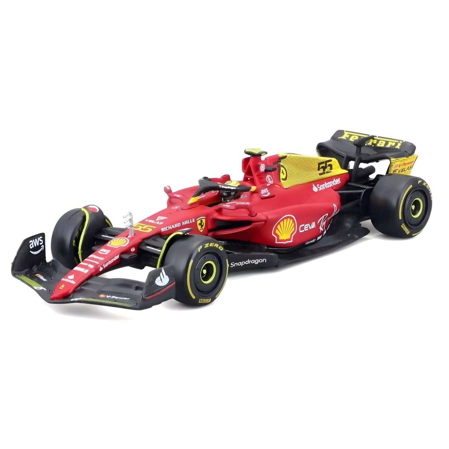 Apresentamos Ferrari F1-75 Carlos Sainz Jr. 2022 com o SKU 683683124 recomendado para + 3 anos