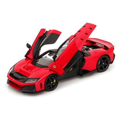 Ferrari F80 Signature Bburago com portas abertas para cima