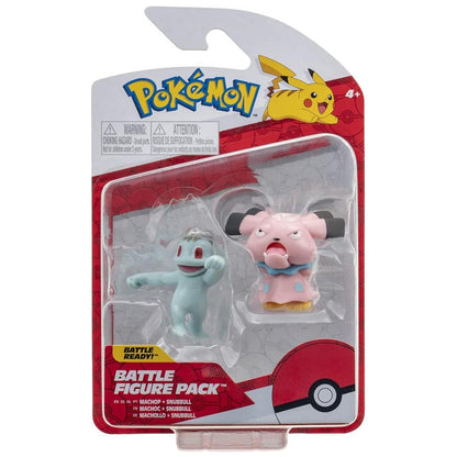 Introducing Pokémon Battle Figures - Machop & Snubbull with SKU 23263424 recommended for + 4 years