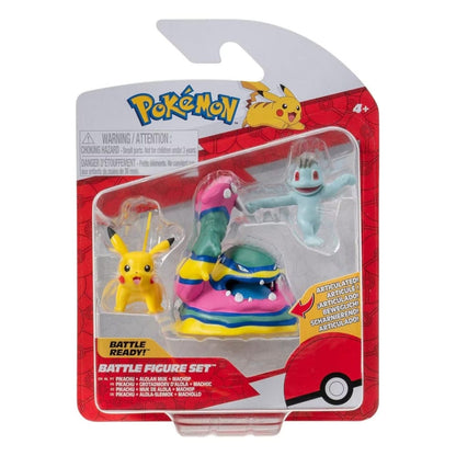 Introducing Pokémon Figures - Machoc, Pikachu, Alolan Grotadmorv with SKU 23359724 recommended for + 4 years
