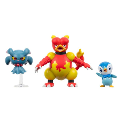 Introducing Pokémon Figures - Piplup, Misdreavus, Magmar with SKU 23360424 recommended for + 4 years