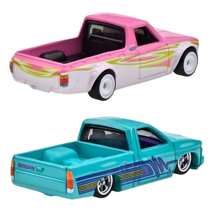 Introducing Hot Wheels Car Culture - 1975 Datsun Sunny Truck (B120) and Custom 93 Nissan Hardbody (D21) with SKU 771845424 recommended for ages 3+