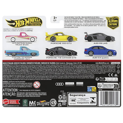 Introducing Hot Wheels Car Culture - Audi S4 Quattro and Audi R8 LMS with SKU 772917624 recommended for ages 3+