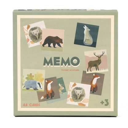 Egmont Toys Forest Animals Memory Game illustrated animal and leaf cards