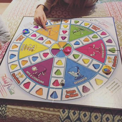 Introducing Trivial Pursuit Family Edition Game with SKU 90192124 recommended for + 8 years