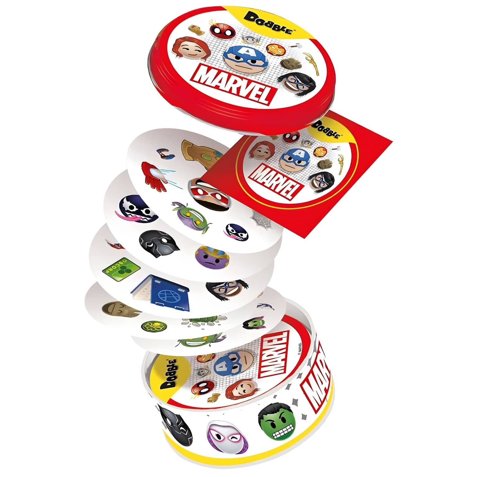 Apresentamos Jogo Dobble Marvel Encontra o Par! com o SKU 31039725 recomendado para + 6 anos