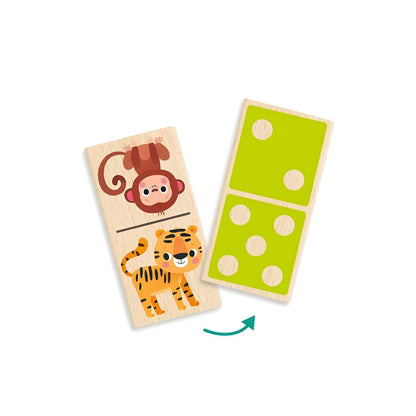 Introducing Jungle Dominoes Game 28 Pieces with SKU 80020425 recommended for + 2 years