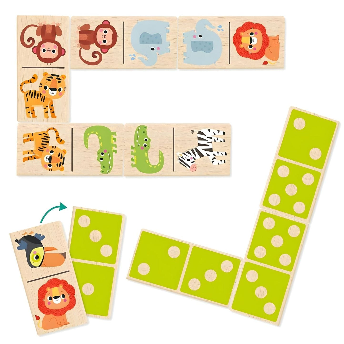 Apresentamos Jogo Dominó da Selva 28 Peças com o SKU 80020425 recomendado para + 2 anos