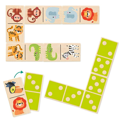 Introducing Jungle Dominoes Game 28 Pieces with SKU 80020425 recommended for + 2 years