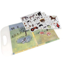 Jogo Magnético Quinta Egmont Toys com animais da quinta, tractor e cenário ilustrado portátil