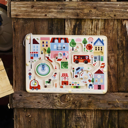 Introducing Magnetic Wooden Maze - My City with SKU 26762825 recommended for ages 2+