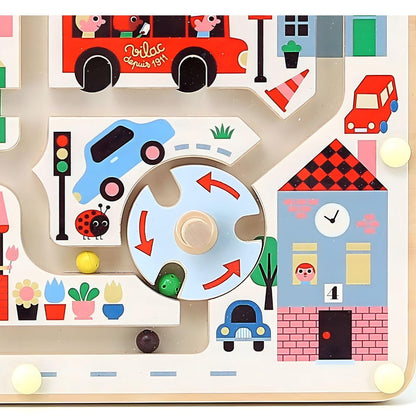 Introducing Magnetic Wooden Maze - My City with SKU 26762825 recommended for ages 2+