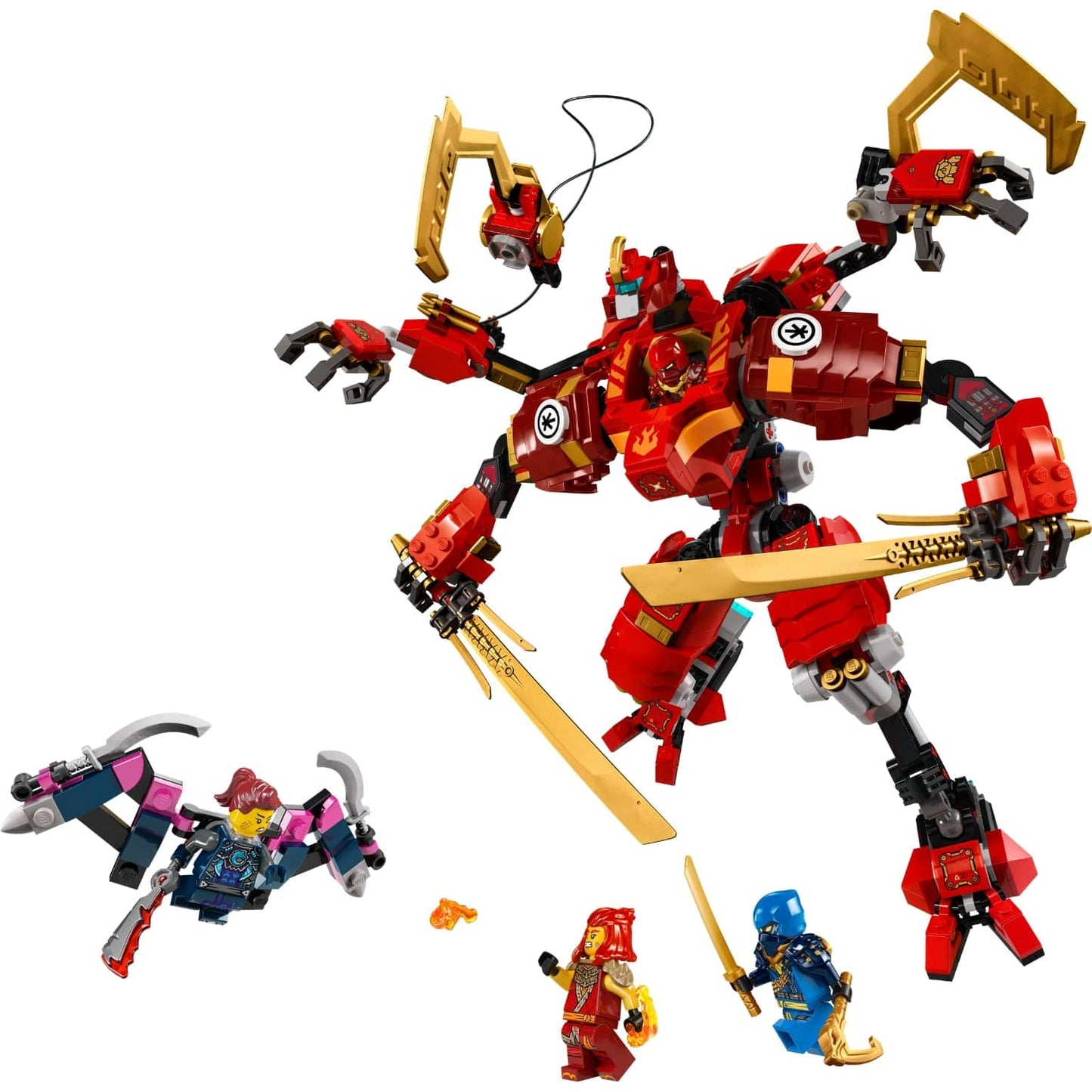 Apresentamos Lego Ninjago O Robô Trepador Ninja do Kai com o SKU 667181224 recomendado para + 9 anos