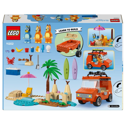 Introducing Lego Bluey - Beach Car Trip with Bluey and Family with SKU 661120225 recommended for ages 4+