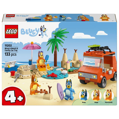 Introducing Lego Bluey - Beach Car Trip with Bluey and Family with SKU 661120225 recommended for ages 4+