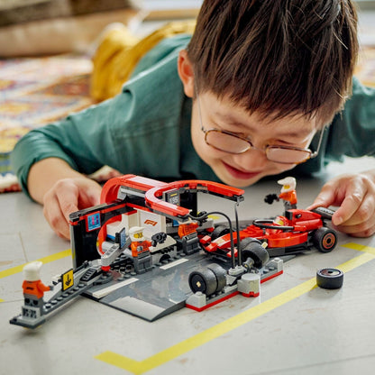 Introducing Lego City F1 Pit Stop and Pit Crew with Ferrari Car with SKU 666044325 recommended for + 6 years