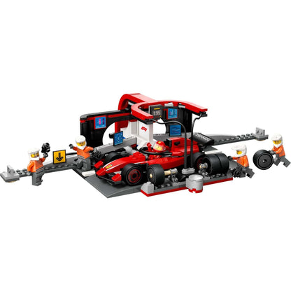 Introducing Lego City F1 Pit Stop and Pit Crew with Ferrari Car with SKU 666044325 recommended for + 6 years