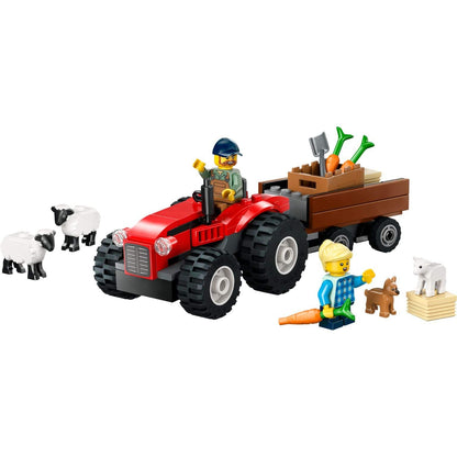 Introducing Lego City Red Farm Tractor with Trailer and Sheep with SKU 666046125 recommended for ages 4+