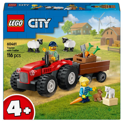 Introducing Lego City Red Farm Tractor with Trailer and Sheep with SKU 666046125 recommended for ages 4+