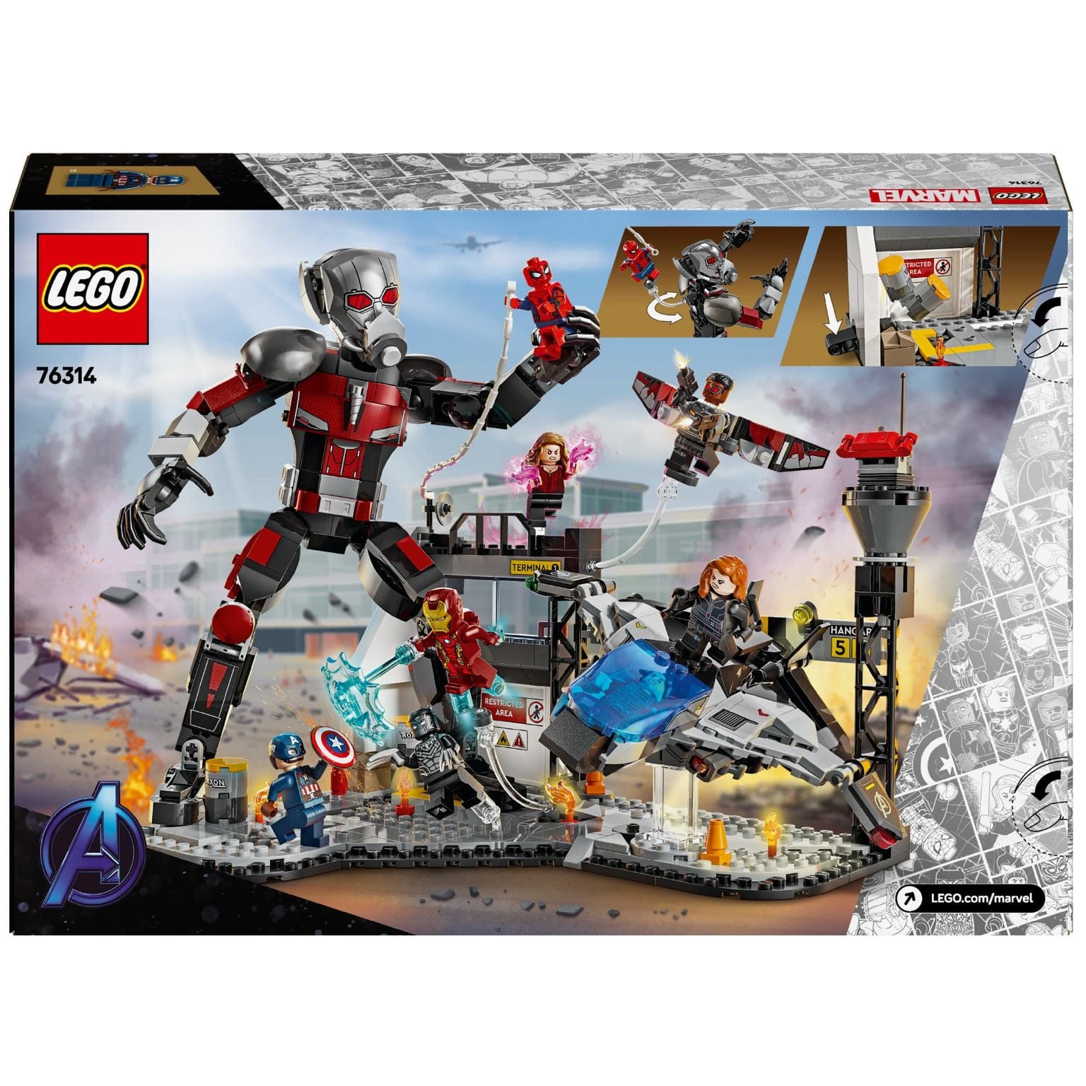 Apresentamos Lego Marvel Capitão América: Guerra Civil – Ação da Batalha com o SKU 667631425 recomendado para + 10 anos