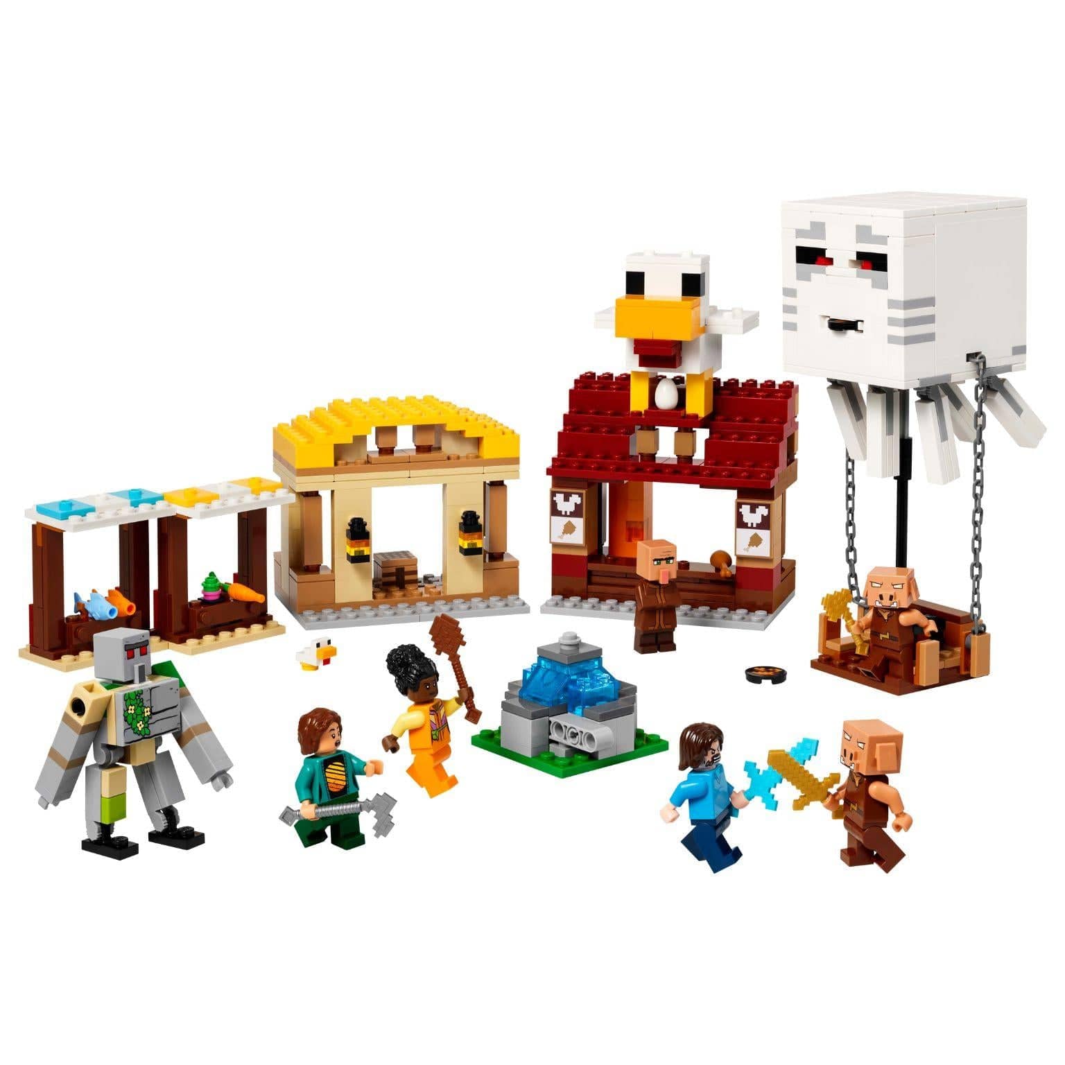 Apresentamos Lego Minecraft - O Ataque à Aldeia do Balão Ghast com o SKU 662127325 recomendado para + 10 anos